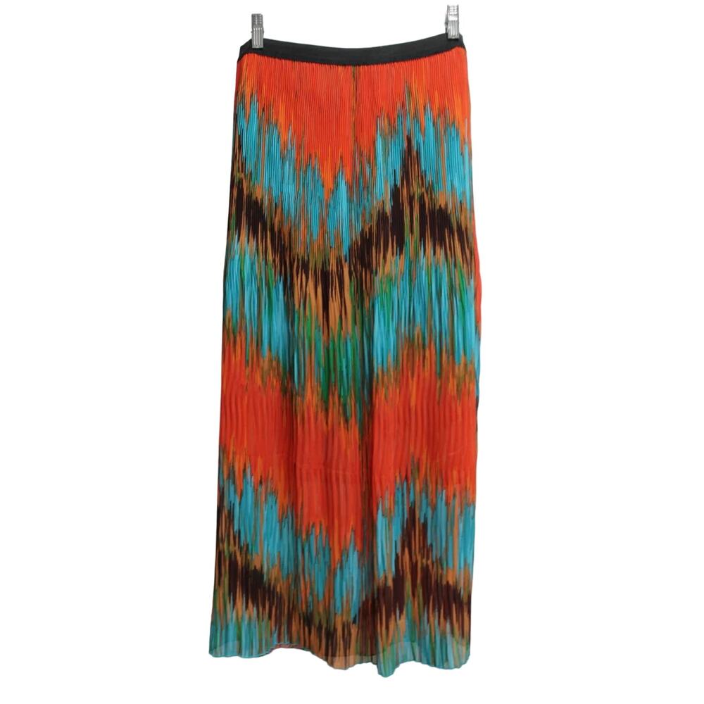 Allison Brittney Micro Pleated Polyester Chiffon Skirt Size Small